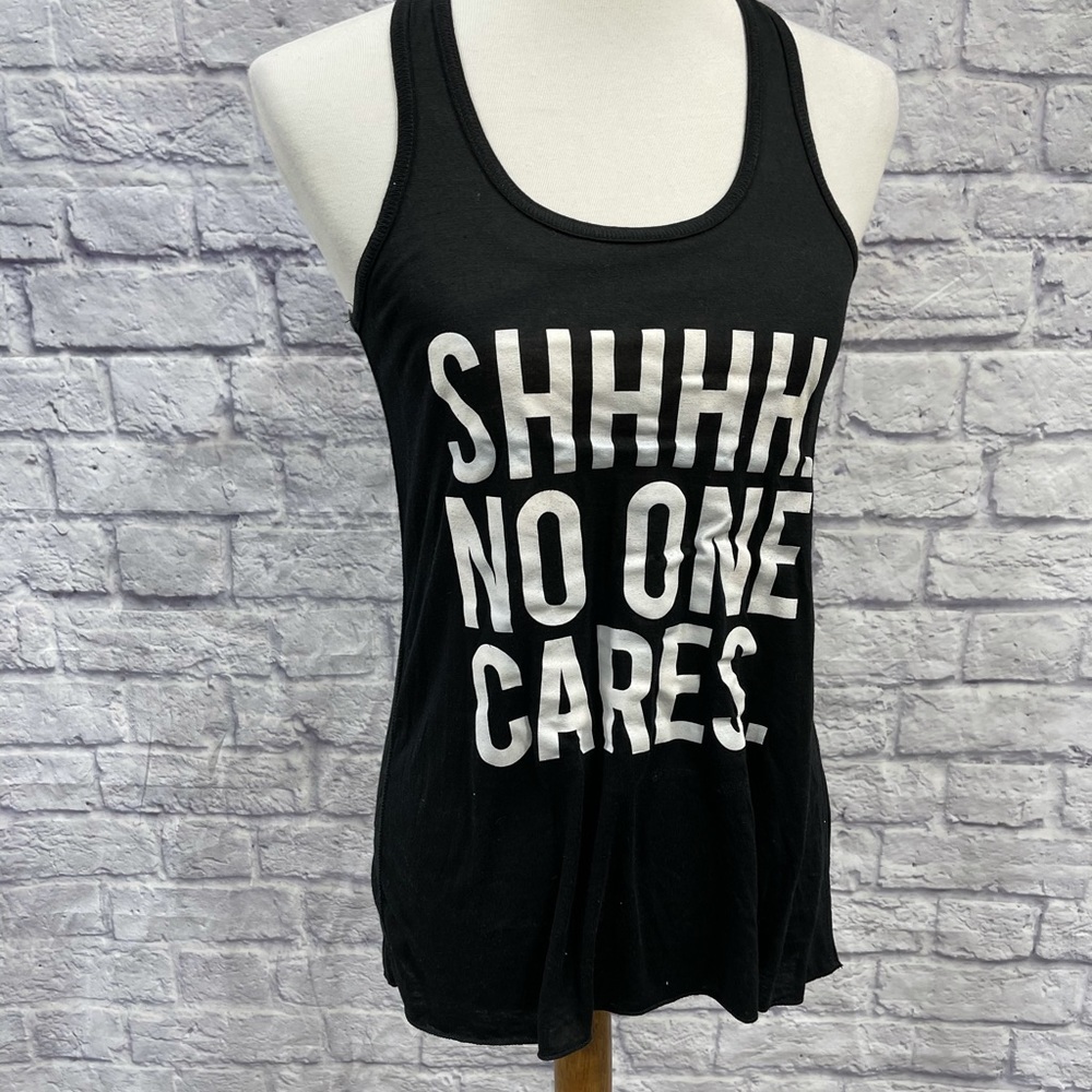 Loved Ak SHHHH. NO 0NE  CARES   Womens Bella Canvas Tanktop